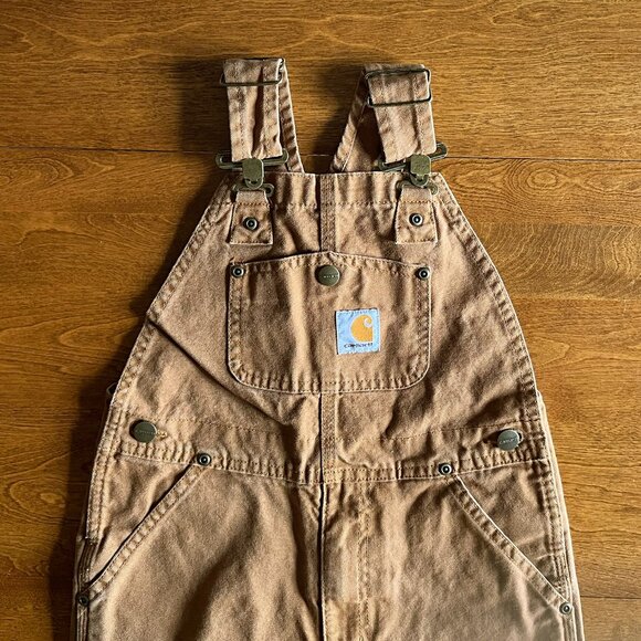 Carhartt tan canvas overalls 6 - Picture 3 of 8